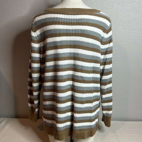 Lane Bryant Striped Ribbed Knit Sweater - Size 14/16 - Picture 5 of 6